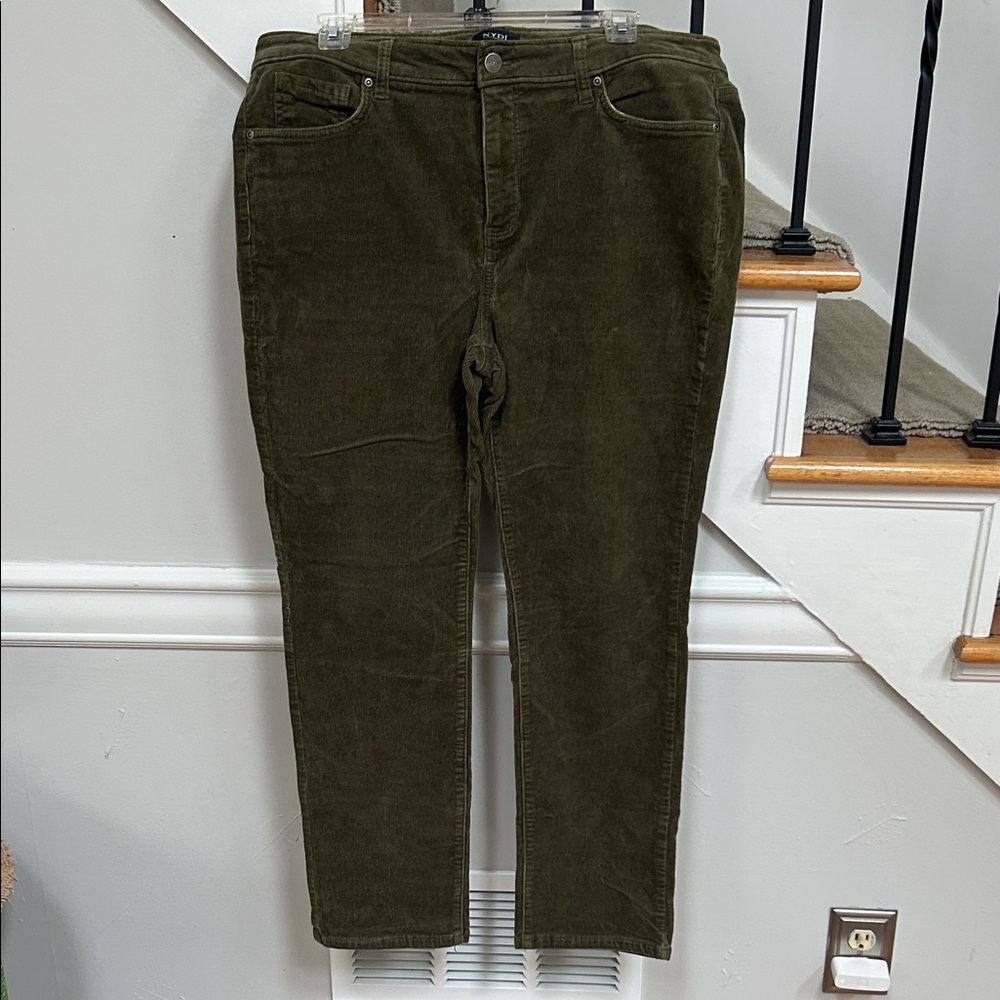 NYDJ Sheri Slim Olive Corduroy Pants